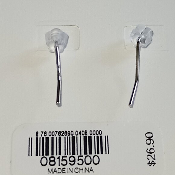 NEW Express Silver Cubic Zirconia Halo Teardrop Earrings - Picture 6 of 6